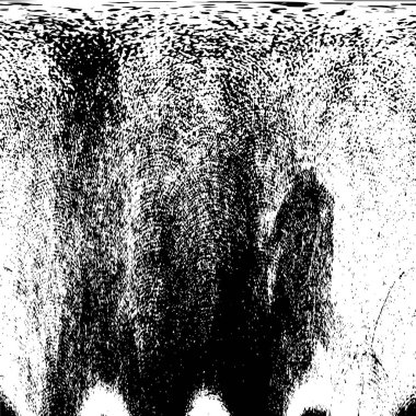 Grunge üst üste biniyor. Soyut siyah-beyaz vektör arkaplanı. Çatlak, leke ve noktalarda kirli desenli tek renkli klasik yüzey. Karanlık korku tarzında eski bir duvar.