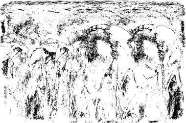 Siyah ve beyaz dokular. Soyut arkaplanın sıkıntı dokusu. 