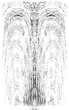 Grunge dikey olarak simetrik siyah beyaz doku. Tek renkli yıpranmış kaplama deseni. 