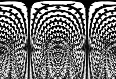 Grunge dikey olarak simetrik siyah beyaz doku. Tek renkli yıpranmış kaplama deseni. 