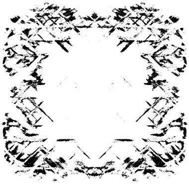 Siyah beyaz dokusunda sıkıntılı bir arka plan. soyut vektör illüstrasyonu. 