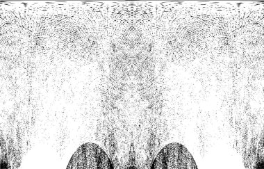 Grunge dikey olarak simetrik siyah beyaz doku. Tek renkli yıpranmış kaplama deseni. 