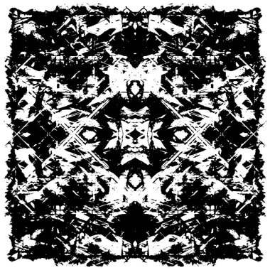 Siyah beyaz dokusunda sıkıntılı bir arka plan. soyut vektör illüstrasyonu. 