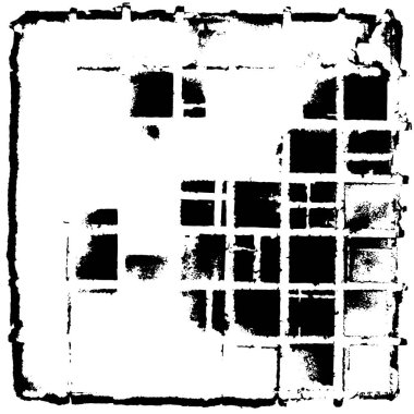 Siyah beyaz dokusunda sıkıntılı bir arka plan. soyut vektör illüstrasyonu. 