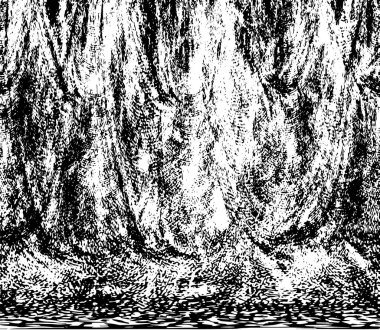 Siyah beyaz dokusunda sıkıntılı bir arka plan. soyut vektör illüstrasyonu. 