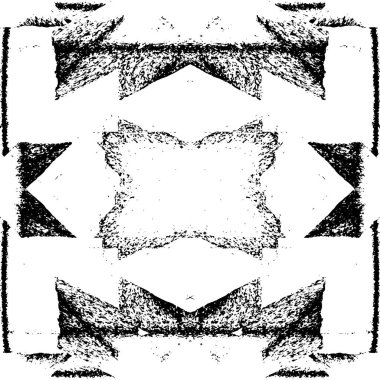 Siyah beyaz dokusunda sıkıntılı bir arka plan. soyut vektör illüstrasyonu. 