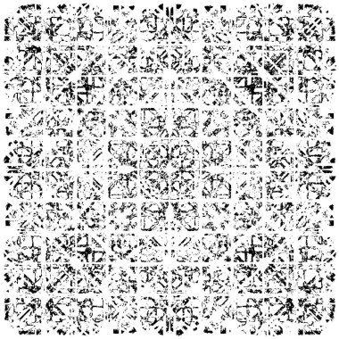 Siyah beyaz dokusunda sıkıntılı bir arka plan. soyut vektör illüstrasyonu. 