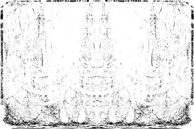 Grunge dikey olarak simetrik siyah beyaz doku. Tek renkli yıpranmış kaplama deseni. 