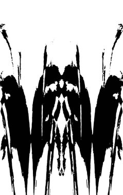 Grunge dikey olarak simetrik siyah beyaz doku. Tek renkli yıpranmış kaplama deseni. 