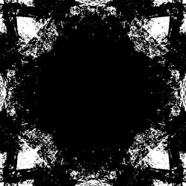 Siyah beyaz dokusunda sıkıntılı bir arka plan. soyut vektör illüstrasyonu. 