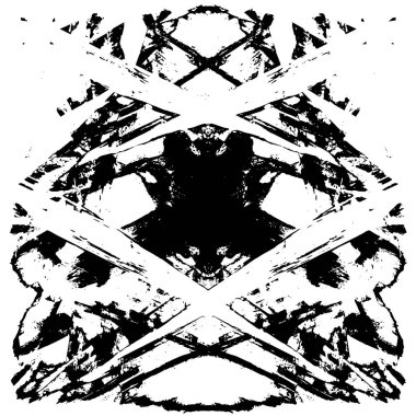 Siyah beyaz dokusunda sıkıntılı bir arka plan. soyut vektör illüstrasyonu. 