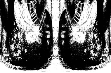 Siyah beyaz dokusunda sıkıntılı bir arka plan. soyut vektör illüstrasyonu. 