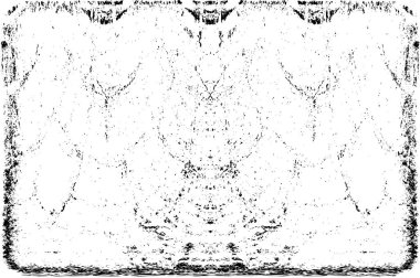 Grunge dikey olarak simetrik siyah beyaz doku. Tek renkli yıpranmış kaplama deseni. 