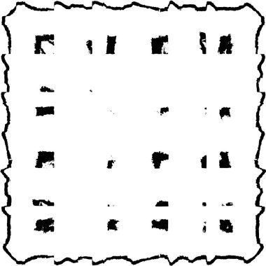 Grunge üst üste biniyor. Soyut siyah-beyaz vektör arkaplanı. Çatlak, leke ve noktalarda kirli desenli tek renkli klasik yüzey. Karanlık korku tarzında eski bir duvar.