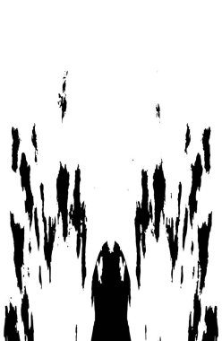 Grunge üst üste biniyor. Soyut siyah-beyaz vektör arkaplanı. Çatlak, leke ve noktalarda kirli desenli tek renkli klasik yüzey. Karanlık korku tarzında eski bir duvar.