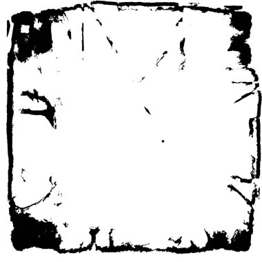 Grunge üst üste biniyor. Soyut siyah-beyaz vektör arkaplanı. Çatlak, leke ve noktalarda kirli desenli tek renkli klasik yüzey. Karanlık korku tarzında eski bir duvar.