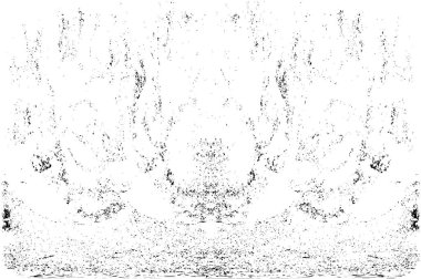 Grunge dikey olarak simetrik siyah beyaz doku. Tek renkli yıpranmış kaplama deseni. 