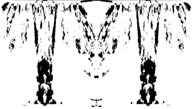 Grunge dikey olarak simetrik siyah beyaz doku. Tek renkli yıpranmış kaplama deseni. 