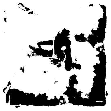 Grunge üst üste biniyor. Soyut siyah-beyaz vektör arkaplanı. Çatlak, leke ve noktalarda kirli desenli tek renkli klasik yüzey. Karanlık korku tarzında eski bir duvar.