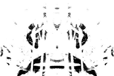 Grunge üst üste biniyor. Soyut siyah-beyaz vektör arkaplanı. Çatlak, leke ve noktalarda kirli desenli tek renkli klasik yüzey. Karanlık korku tarzında eski bir duvar.