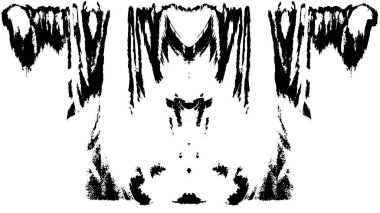 Grunge dikey olarak simetrik siyah beyaz doku. Tek renkli yıpranmış kaplama deseni. 