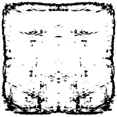 Grunge üst üste biniyor. Soyut siyah-beyaz vektör arkaplanı. Çatlak, leke ve noktalarda kirli desenli tek renkli klasik yüzey. Karanlık korku tarzında eski bir duvar.