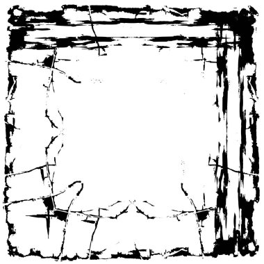 Grunge üst üste biniyor. Soyut siyah-beyaz vektör arkaplanı. Çatlak, leke ve noktalarda kirli desenli tek renkli klasik yüzey. Karanlık korku tarzında eski bir duvar.