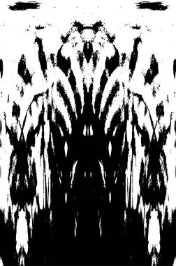 Grunge üst üste biniyor. Soyut siyah-beyaz vektör arkaplanı. Çatlak, leke ve noktalarda kirli desenli tek renkli klasik yüzey. Karanlık korku tarzında eski bir duvar.