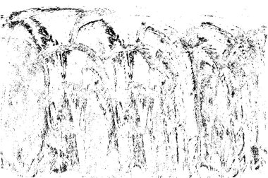 Grunge üst üste biniyor. Soyut siyah-beyaz vektör arkaplanı. Çatlak, leke ve noktalarda kirli desenli tek renkli klasik yüzey. Karanlık korku tarzında eski bir duvar.