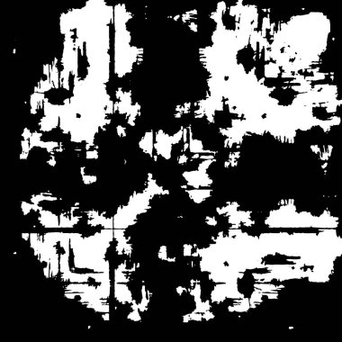 Grunge üst üste biniyor. Soyut siyah-beyaz vektör arkaplanı. Çatlak, leke ve noktalarda kirli desenli tek renkli klasik yüzey. Karanlık korku tarzında eski bir duvar.