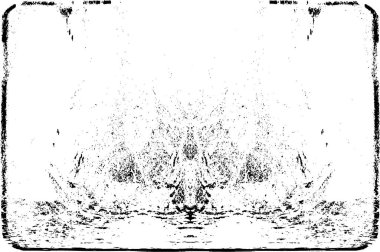 Grunge dikey olarak simetrik siyah beyaz doku. Tek renkli yıpranmış kaplama deseni. 