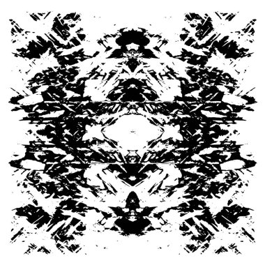 Grunge üst üste biniyor. Soyut siyah-beyaz vektör arkaplanı. Çatlak, leke ve noktalarda kirli desenli tek renkli klasik yüzey. Karanlık korku tarzında eski bir duvar.