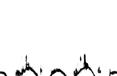 Grunge üst üste biniyor. Soyut siyah-beyaz vektör arkaplanı. Çatlak, leke ve noktalarda kirli desenli tek renkli klasik yüzey. Karanlık korku tarzında eski bir duvar.