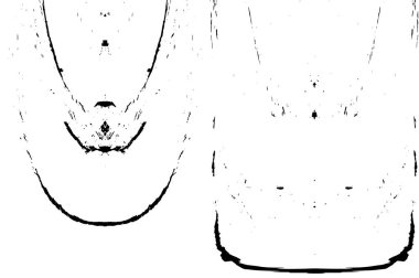 Grunge üst üste biniyor. Soyut siyah-beyaz vektör arkaplanı. Çatlak, leke ve noktalarda kirli desenli tek renkli klasik yüzey. Karanlık korku tarzında eski bir duvar.