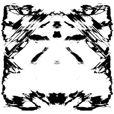 Grunge üst üste biniyor. Soyut siyah-beyaz vektör arkaplanı. Çatlak, leke ve noktalarda kirli desenli tek renkli klasik yüzey. Karanlık korku tarzında eski bir duvar.