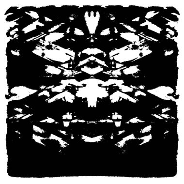 Grunge üst üste biniyor. Soyut siyah-beyaz vektör arkaplanı. Çatlak, leke ve noktalarda kirli desenli tek renkli klasik yüzey. Karanlık korku tarzında eski bir duvar.