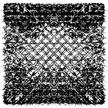 Grunge üst üste biniyor. Soyut siyah-beyaz vektör arkaplanı. Çatlak, leke ve noktalarda kirli desenli tek renkli klasik yüzey. Karanlık korku tarzında eski bir duvar.