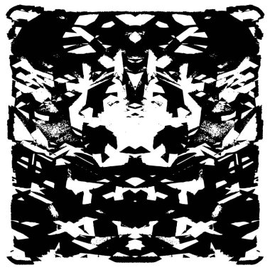 Grunge üst üste biniyor. Soyut siyah-beyaz vektör arkaplanı. Çatlak, leke ve noktalarda kirli desenli tek renkli klasik yüzey. Karanlık korku tarzında eski bir duvar.