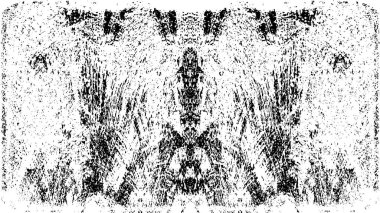 Grunge üst üste biniyor. Soyut siyah-beyaz vektör arkaplanı. Çatlak, leke ve noktalarda kirli desenli tek renkli klasik yüzey. Karanlık korku tarzında eski bir duvar.