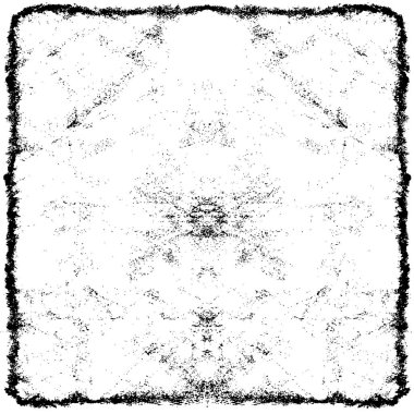 Grunge üst üste biniyor. Soyut siyah-beyaz vektör arkaplanı. Çatlak, leke ve noktalarda kirli desenli tek renkli klasik yüzey. Karanlık korku tarzında eski bir duvar.
