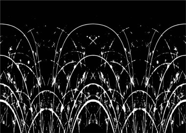 Grunge dikey olarak simetrik siyah beyaz doku. Tek renkli yıpranmış kaplama deseni. 