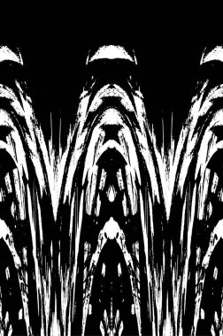 Grunge üst üste biniyor. Soyut siyah-beyaz vektör arkaplanı. Çatlak, leke ve noktalarda kirli desenli tek renkli klasik yüzey. Karanlık korku tarzında eski bir duvar.