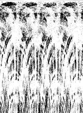 Grunge üst üste biniyor. Soyut siyah-beyaz vektör arkaplanı. Çatlak, leke ve noktalarda kirli desenli tek renkli klasik yüzey. Karanlık korku tarzında eski bir duvar.