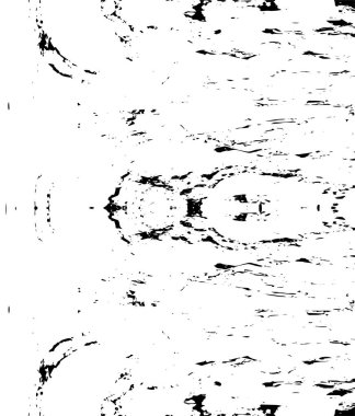 Grunge üst üste biniyor. Soyut siyah-beyaz vektör arkaplanı. Çatlak, leke ve noktalarda kirli desenli tek renkli klasik yüzey. Karanlık korku tarzında eski bir duvar.