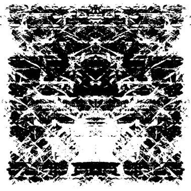 Grunge üst üste biniyor. Soyut siyah-beyaz vektör arkaplanı. Çatlak, leke ve noktalarda kirli desenli tek renkli klasik yüzey. Karanlık korku tarzında eski bir duvar.