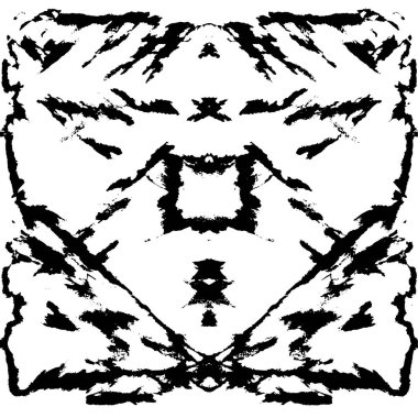 Grunge üst üste biniyor. Soyut siyah-beyaz vektör arkaplanı. Çatlak, leke ve noktalarda kirli desenli tek renkli klasik yüzey. Karanlık korku tarzında eski bir duvar.