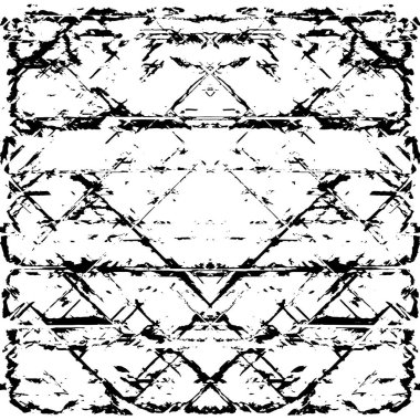 Grunge üst üste biniyor. Soyut siyah-beyaz vektör arkaplanı. Çatlak, leke ve noktalarda kirli desenli tek renkli klasik yüzey. Karanlık korku tarzında eski bir duvar.