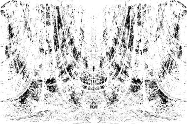 Grunge dikey olarak simetrik siyah beyaz doku. Tek renkli yıpranmış kaplama deseni. 