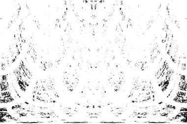 Grunge dikey olarak simetrik siyah beyaz doku. Tek renkli yıpranmış kaplama deseni. 