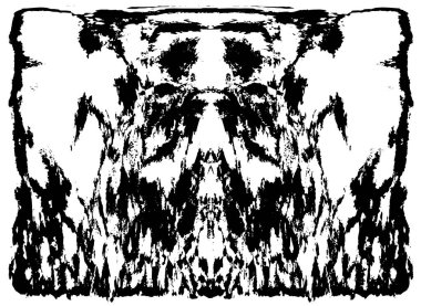 Grunge dikey olarak simetrik siyah beyaz doku. Tek renkli yıpranmış kaplama deseni. 